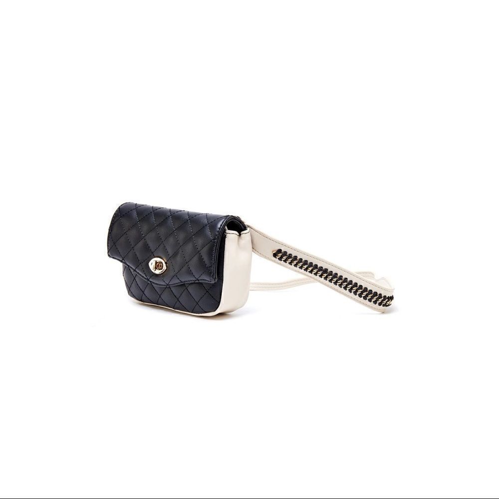 A Quilted Vegan Leather Fanny Pack.